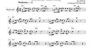 نت کیبورد آهنگ مسلخ به برای نوازندگان متوسط | نت کیبورد محسن چاوشی
