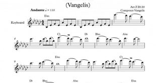 نت کیبورد آهنگ بی کلام Good Times از ونجلیس به برای نوازندگان متوسط | نت کیبورد اوانگلوس اودیسئاس پاپاتاناسیو