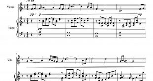 نت ویولن پیانو و ویولن (my heart will go on) فیلم تایتانیک برای دونوازی برای نوازندگان متوسط | نت ویولن جیمز هورنر