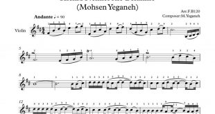 نت ویولن هیچکی نمیتونه بفهمه برای نوازندگان متوسط | نت ویولن محسن یگانه