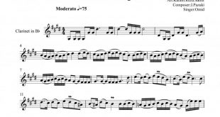 نت کلارینت هردو عاشق از امید برای نوازندگان متوسط | نت کلارینت جهانبخش پازوکی