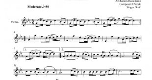 نت ویولن دلخوشی از امید برای نوازندگان متوسط | نت ویولن جهانبخش پازوکی