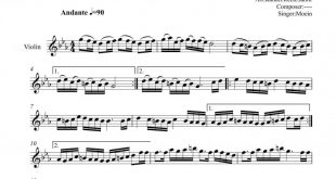 نت ویولن تنهاترین مرد از معین برای نوازندگان متوسط | نت ویولن رضا ناروند