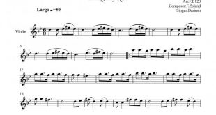 نت ویولن شقایق از داریوش برای نوازندگان متوسط | نت ویولن فرید زلاند