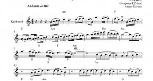 نت کیبورد آینه داریوش برای نوازندگان متوسط | نت کیبورد فرید زلاند