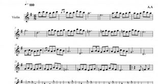 نت ویولن گل گلخونه عارف برای نوازندگان متوسط | نت ویولن جهانبخش پازوکی