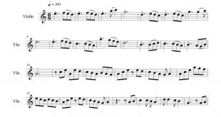 نت ویولن پریچه از معین برای نوازندگان متوسط | نت ویولن فرید زلاند