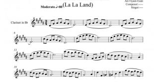 نت کلارینت فیلم معروف La La Land برای نوازندگان متوسط | نت کلارینت جاستین هورویتز
