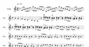 نت ویولن تندیس ابی ( بانوی موسیقی و گل) برای نوازندگان متوسط | نت ویولن سیاوش قمیشی
