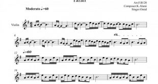 نت ویولن یاران امید برای نوازندگان متوسط | نت ویولن کاظم عالمی