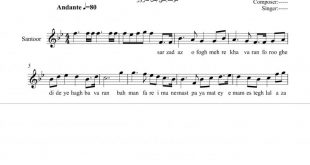 نت سنتور سرود جمهوری اسلامی ایران برای نوازندگان مبتدی | نت سنتور حسن ریاحی