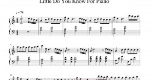 نت پیانو Little Do You Know Alex Sierra برای نوازندگان مبتدی | نت پیانو گروه سیرا