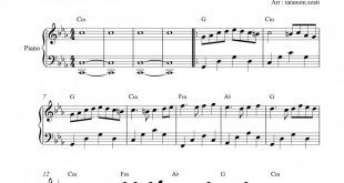 نت پیانو لیلی جان رستاک برای نوازندگان متوسط | نت پیانو گروه رستاک