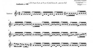 نت سنتور بازم مدرسم دیر شد برای نوازندگان متوسط | نت سنتور محمد شمس
