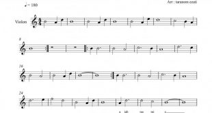 نت ویولن عجب رسمیه رسم زمونه رسول نجفیان برای نوازندگان متوسط | نت ویولن رسول نجفیان