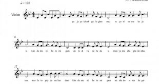 نت ویولن قرمز گرشا رضایی برای نوازندگان متوسط | نت ویولن هادی زینتی