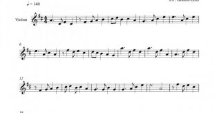نت ویولن la paloma فرانسیسکو تارگا برای نوازندگان متوسط | نت ویولن فرانسیسکو تارگا