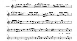 نت ویولن ای آنکه معین برای نوازندگان متوسط | نت ویولن فرید زلاند