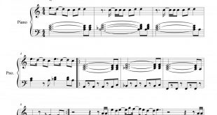 نت پیانو One Kiss از Dua Lipa برای نوازندگان متوسط | نت پیانو آدام ویلز