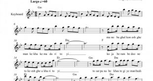 نت کیبورد گاندو محمد علیزاده به برای نوازندگان متوسط | نت کیبورد معین طیبی