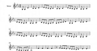 نت سه تار کردی باوانه که ی بابم حسن زیرک برای نوازندگان متوسط | نت سه تار حسن زیرک