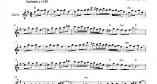 نت ویولن پرسش گوگوش برای نوازندگان متوسط | نت ویولن فرید زلاند