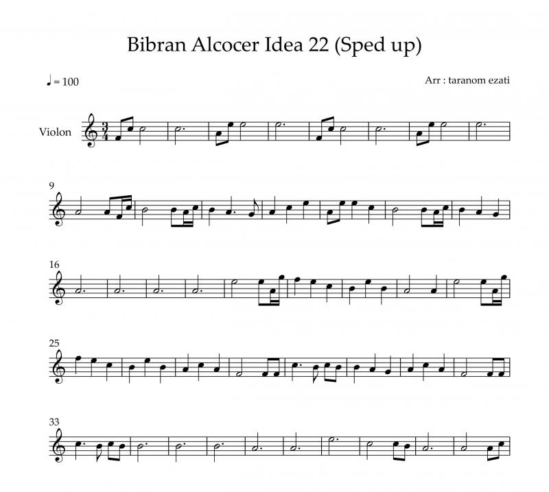 نت ویولن  idea 22 از gibran Alcocer برای نوازندگان متوسط | نت ویولن گیبرن الکوسر